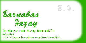 barnabas hazay business card